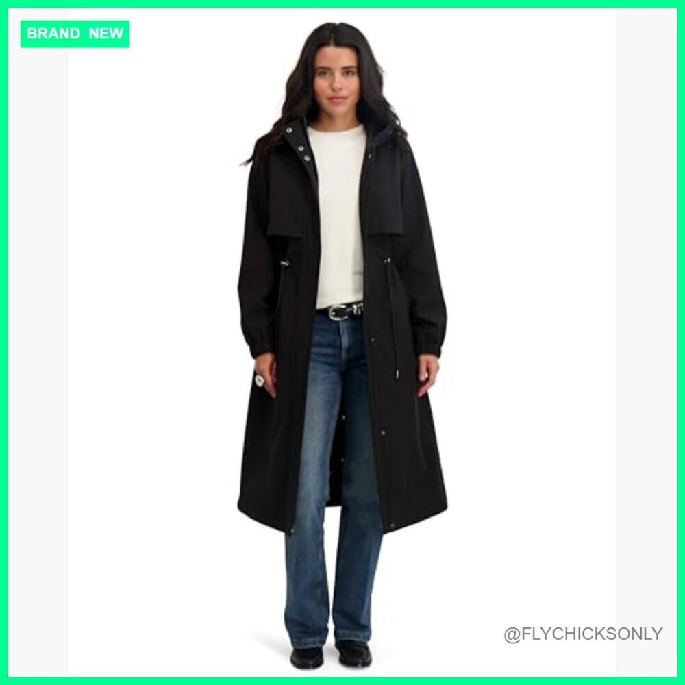 Softshell Trench Coat Lightweight Rain Jacket Det… - image 2